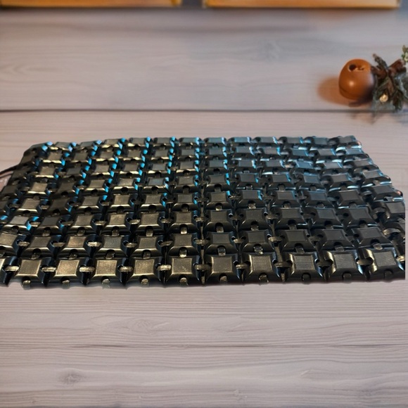 Vintage PlasticFlex 40’s Black Tile Clutch Purse Handbag - Rare - Picture 3 of 8